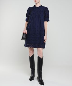 Broderie anglaise cotton minidress