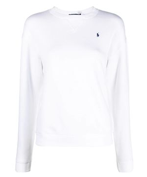 Logo embroidered long-sleeve sweatshirt