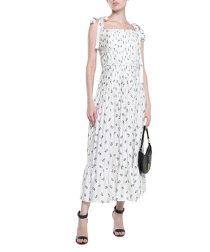 Floral print sleeveless midi drees