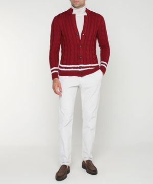 Button fastening knitted cardigan