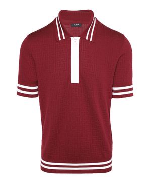 Monogrammed jacquard polo shirt