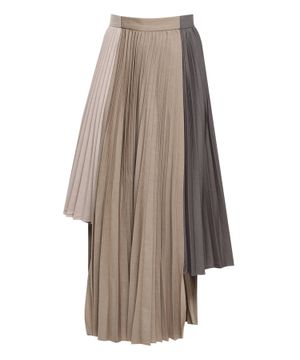 Pleated skirt with asymmetric design