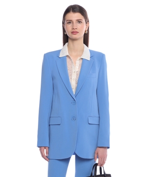 Straight-fit blazer with long sleeves