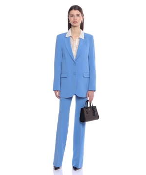 Straight-fit blazer with long sleeves