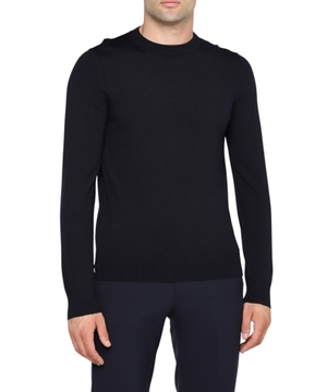 Round neck long sleeve sweater