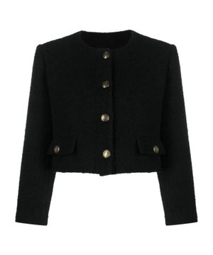 Straight cut long sleeve blazer