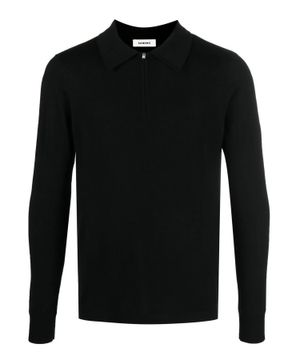 Zip fastening collar polo