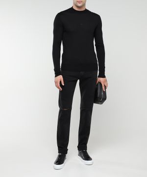 Round neck jumper with long sleeves