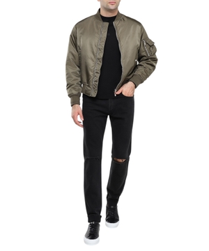 Long sleeve bomber with zip fastening