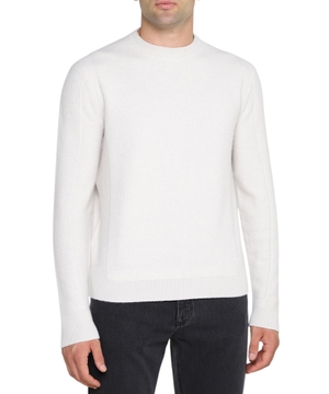 Round neck wool blend jumper