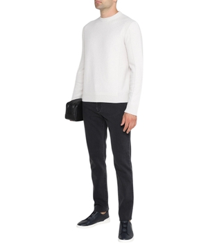 Round neck wool blend jumper
