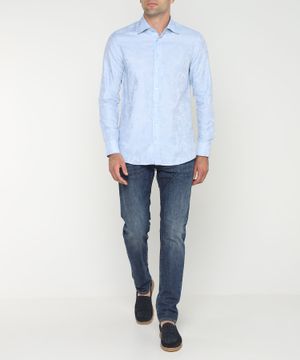 Long sleeve shirt with classic collar