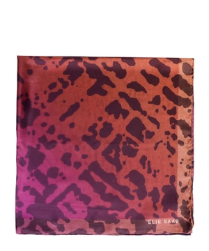 Logo print silk scarf