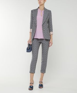 Straight fit trousers with print