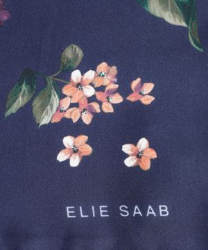 Logo print silk scarf