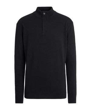 Cashmere zip fastening neck sweater