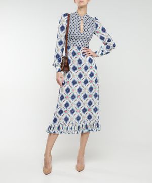 Multi printed midi dress