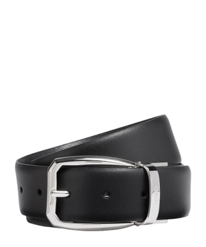 Leather belt with logo detail