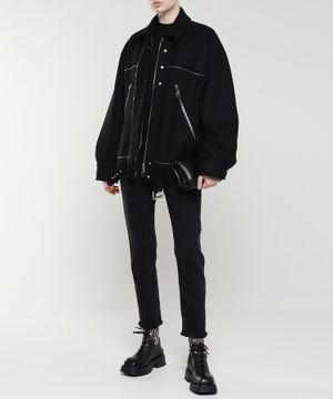 Zip fastening details jacket