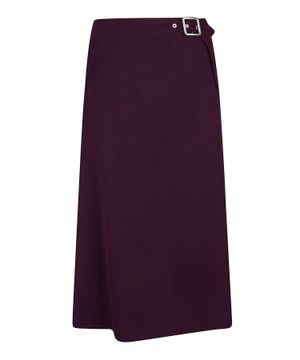 Belted high-waist skirt