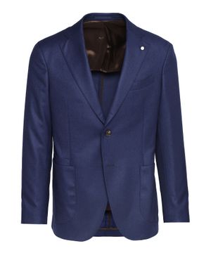 Straight-fit wool blazer