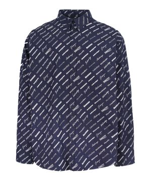 Long sleeve shirt with logo print