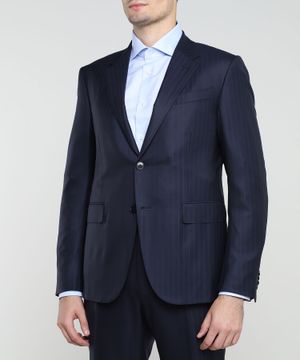 Striped straight-fit suit