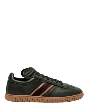 Logo detail leather sneakers