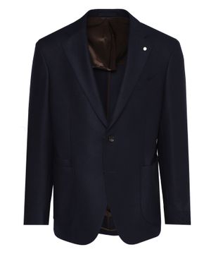 Straight-fit wool blazer