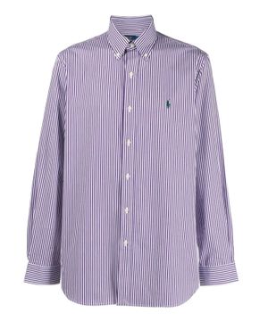 Straight fit shirt with long sleeves