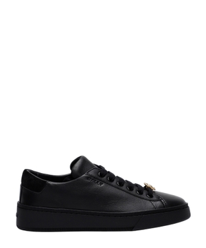 Logo detail leather sneakers