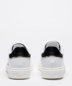 Leather sneakers with logo detail