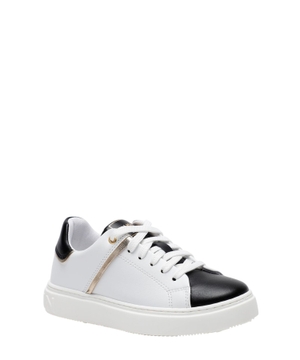 Leather sneakers with logo detail