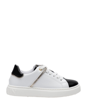 Leather sneakers with logo detail