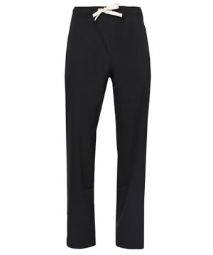 Straight-fit elastic waist trousers