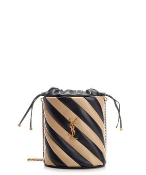 Striped leather Alix bucket bag