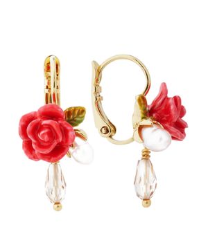 Rose detail earrings