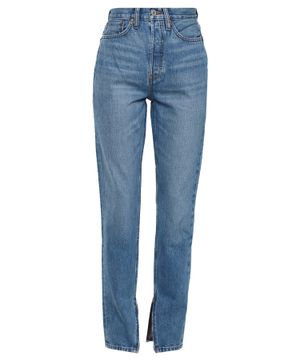 High- waist straight-fit jeans