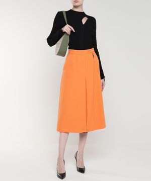 High-waist A-line skirt