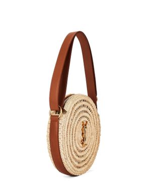 Woven design shoulder bag