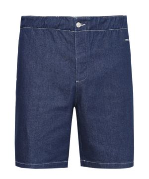 Elastic waist denim shorts