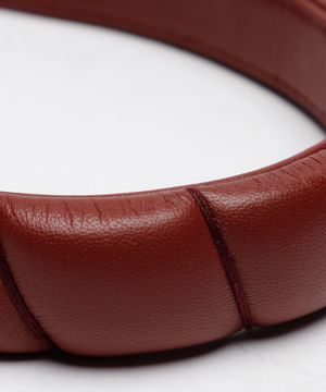 Hadley quilted leather headband