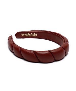 Hadley quilted leather headband