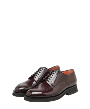 Patent leather derby shoes