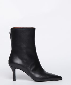 Faymon logo-charm heeled leather ankle boots