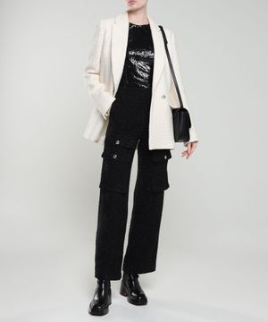 Straight fit jacket with long sleeves