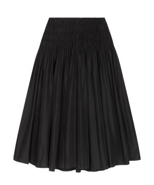 Elastic waist A-line skirt