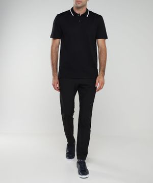 Short sleeve polo with classic collar