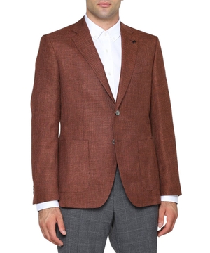 Long sleeve blazer with button fastening