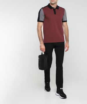 Two button collar short-sleeves polo